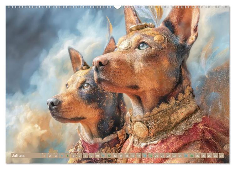 Produktbild: Punkerhunde - Witzige Illustrationen (Wandkalender 2026 DIN A2 quer), CALVENDO Monatskalender