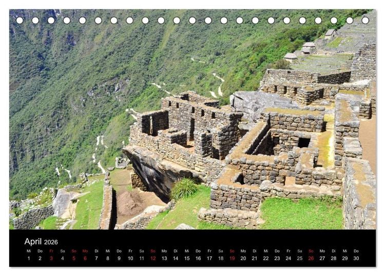 Produktbild: Machu Picchu - Exklusiv (Tischkalender 2026 DIN A5 quer), CALVENDO Monatskalender