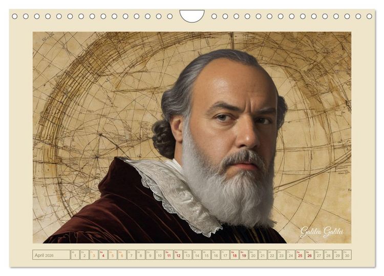 Produktbild: Portraits mit den Augen einer KI (Wandkalender 2026 DIN A4 quer), CALVENDO Monatskalender