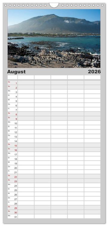 Produktbild: Familienplaner 2026 - S&uuml;dafrika mit 5 Spalten (Wandkalender, 21 x 45 cm) CALVENDO