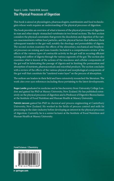 Produktbild: The Physical Processes of Digestion