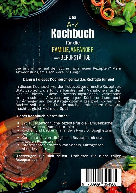 Produktbild: Das A-Z Kochbuch f&uuml;r die Familie, Anf&auml;nger und Berufst&auml;tige