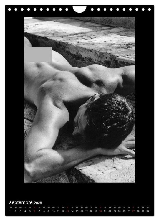 Produktbild: Au Masculin (Calendrier mural 2026 DIN A4 horizontal), CALVENDO calendrier mensuel