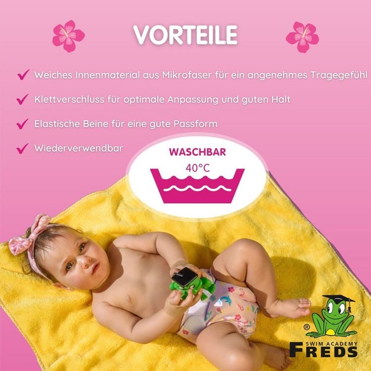 Wiederverwendbare Baby Schwimmwindel - 2-teilig Für 0-3 Jahre