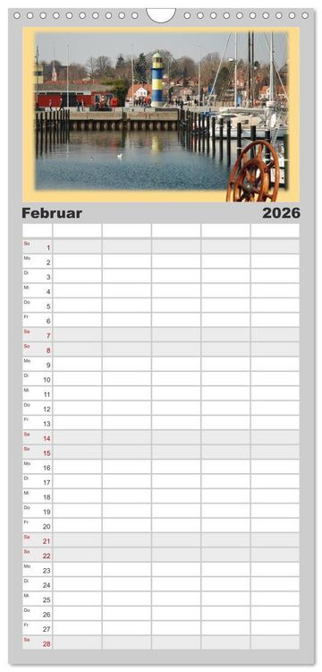 Produktbild: Familienplaner 2026 - Leuchtt&uuml;rme Schleswig-Holsteins mit 5 Spalten (Wandkalender, 21 x 45 cm) CALVENDO