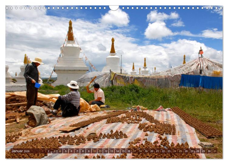 Produktbild: Tibet bewegt (Wandkalender 2026 DIN A3 quer), CALVENDO Monatskalender