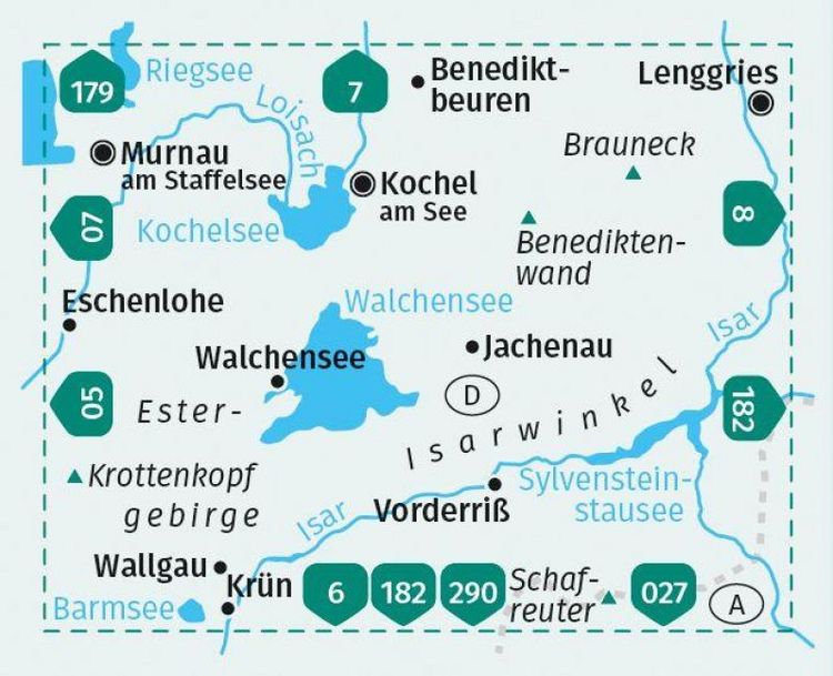 Produktbild: KOMPASS Wanderkarte 06 Walchensee, Kochelsee, Sylvensteinsta