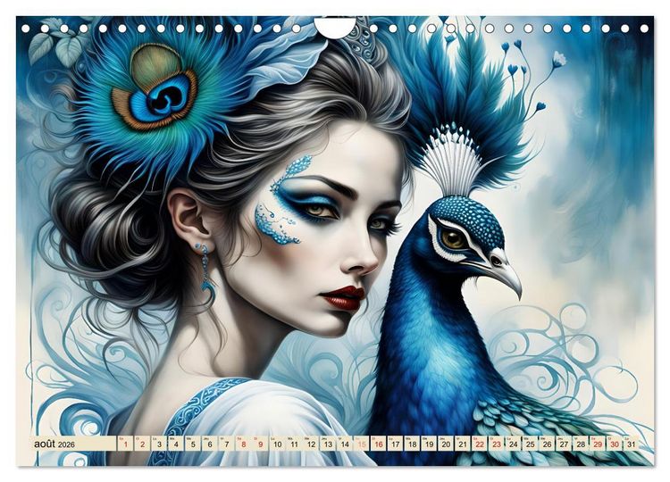 Produktbild: Les murmures des paons (Calendrier mural 2026 DIN A4 vertical), CALVENDO calendrier mensuel