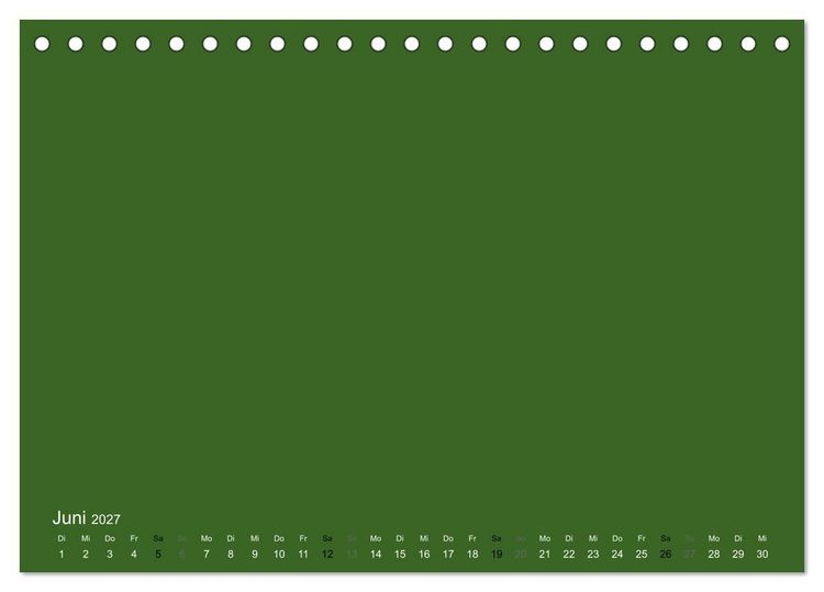 Produktbild: Bastelkalender - dunkel Gr&uuml;n (Tischkalender 2027 DIN A5 quer), CALVENDO Monatskalender