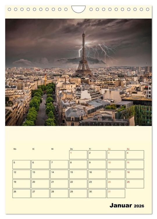 Produktbild: Metropolen im Gewitter (Wandkalender 2026 DIN A4 hoch), CALVENDO Monatskalender
