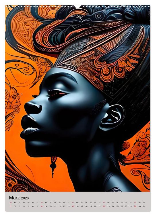 Produktbild: Portraits afrikanischer Frauen (Wandkalender 2026 DIN A2 hoch), CALVENDO Monatskalender