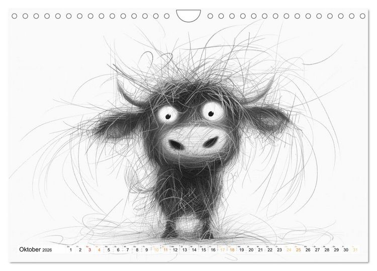 Produktbild: Tierisches Tohuwabohu (Wandkalender 2026 DIN A4 quer), CALVENDO Monatskalender