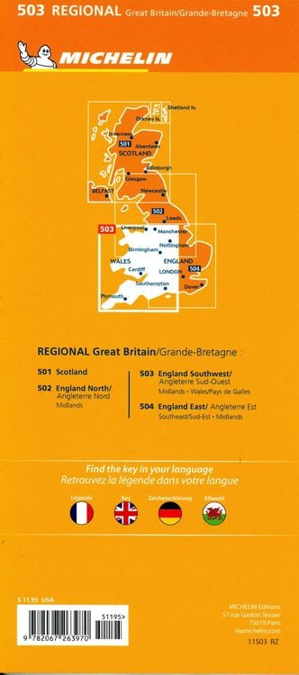 Produktbild: Michelin Wales, England S&uuml;d-West, Midlands