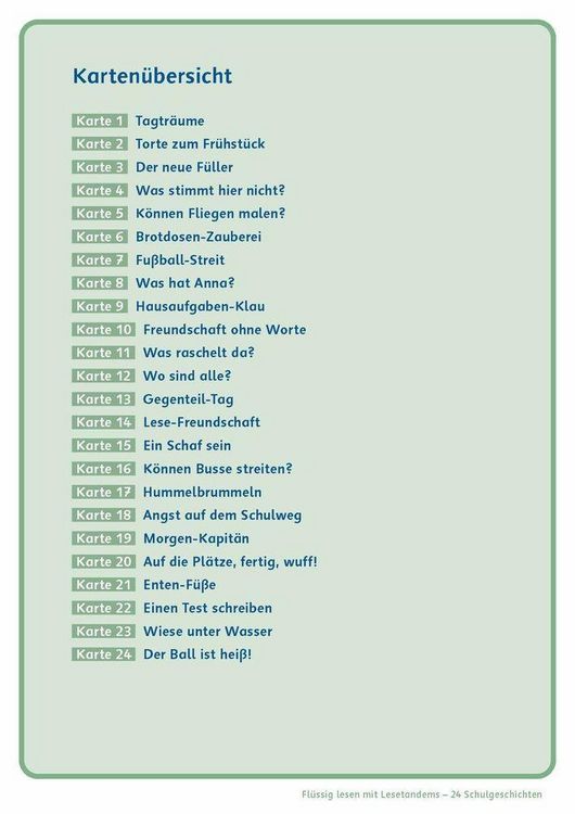Produktbild: Fl&uuml;ssig lesen mit Lesetandems &ndash; 24 Schulgeschichten, Klasse 1/2