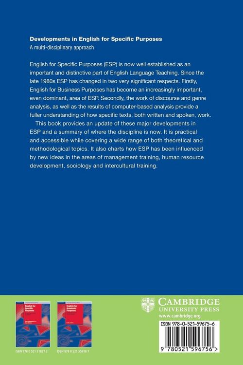 Produktbild: Developments in English for Specific Purposes