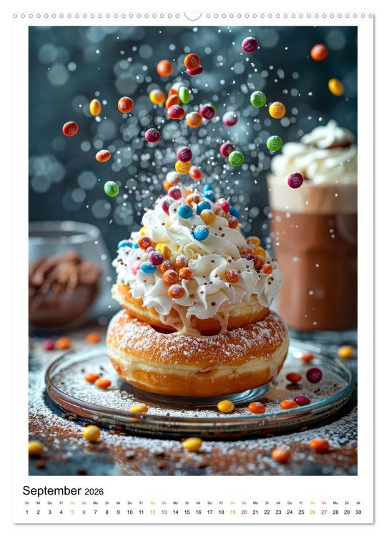 Produktbild: Donuts f&uuml;r Gourmets (Wandkalender 2026 DIN A2 hoch), CALVENDO Monatskalender