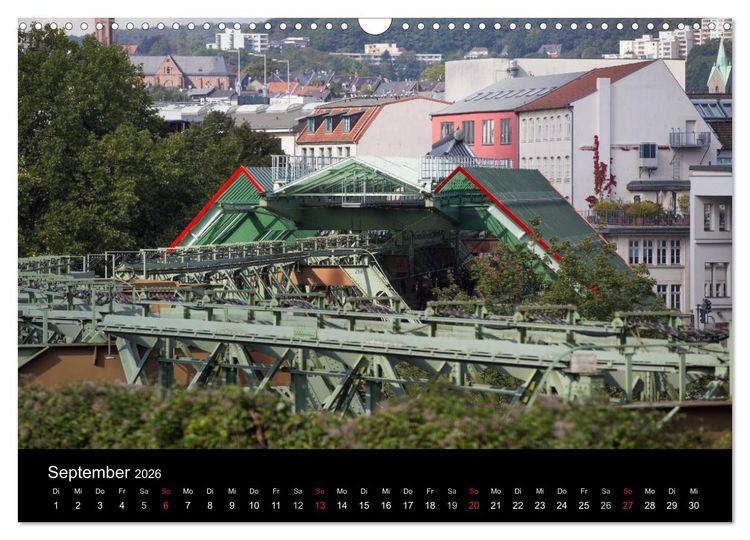 Produktbild: Die Wuppertaler Schwebebahn (Wandkalender 2026 DIN A3 quer), CALVENDO Monatskalender