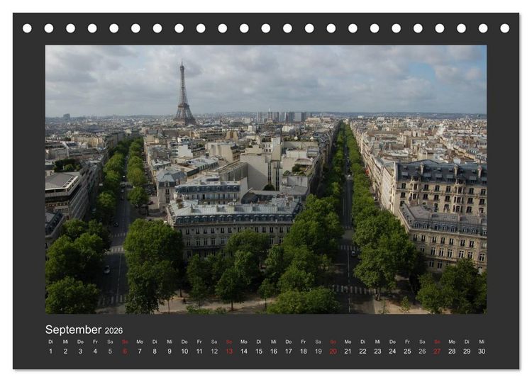 Produktbild: Paris, mon amour (Tischkalender 2026 DIN A5 quer), CALVENDO Monatskalender