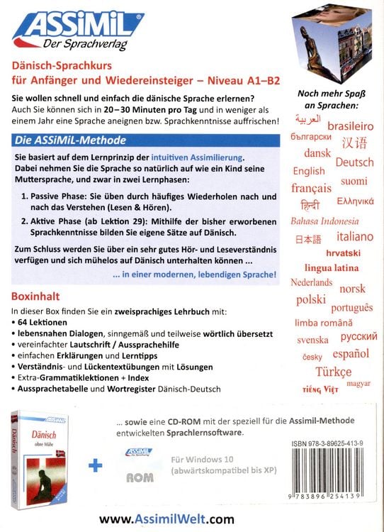 Produktbild: ASSiMiL D&auml;nisch ohne M&uuml;he - PC-Sprachkurs - Niveau A1-B2