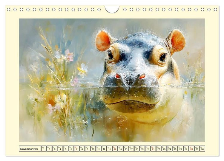 Produktbild: Wunder der Savanne. Afrikas Tierkinder im Licht der Sonne (Wandkalender 2027 DIN A4 quer), CALVENDO Monatskalender
