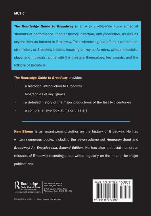 Produktbild: Routledge Guide to Broadway