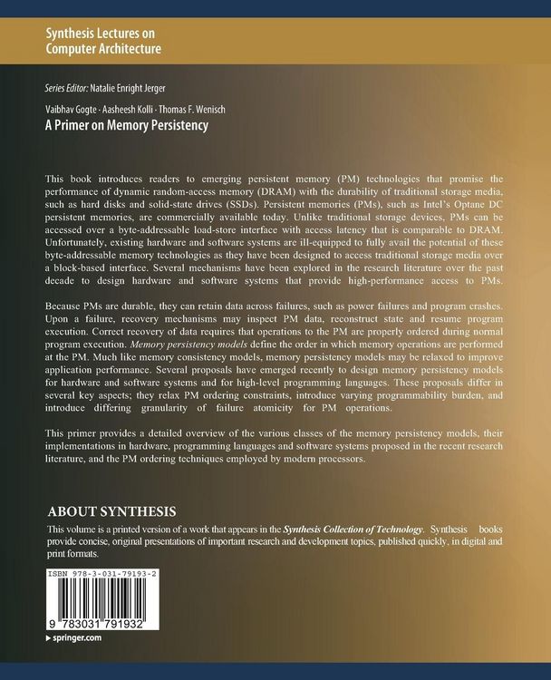 Produktbild: A Primer on Memory Persistency
