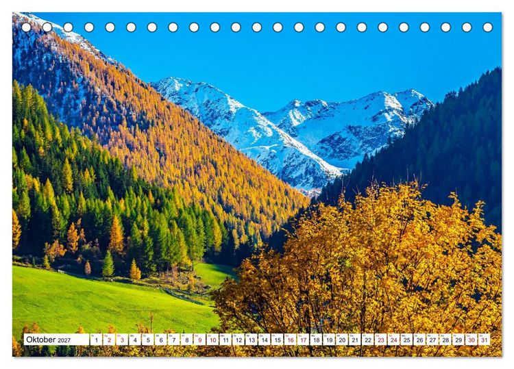 Produktbild: S&uuml;dtirol, das Ultental Traumhafte Landschaften (Tischkalender 2027 DIN A5 quer), CALVENDO Monatskalender