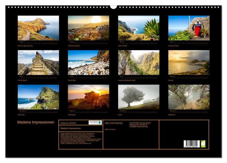 Produktbild: Madeira Impressionen (Wandkalender 2026 DIN A2 quer), CALVENDO Monatskalender