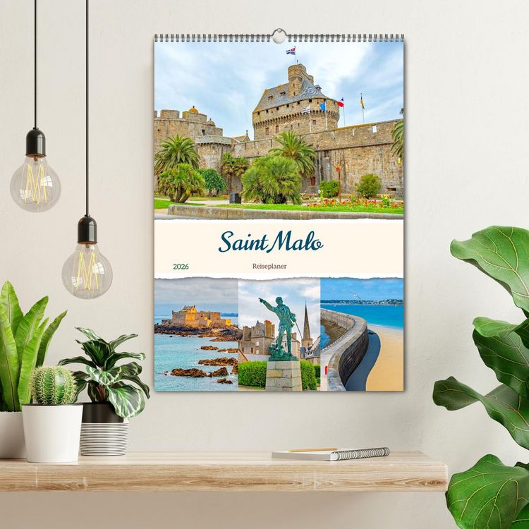 Produktbild: Saint Malo - Reiseplaner (Wandkalender 2026 DIN A2 hoch), CALVENDO Monatskalender