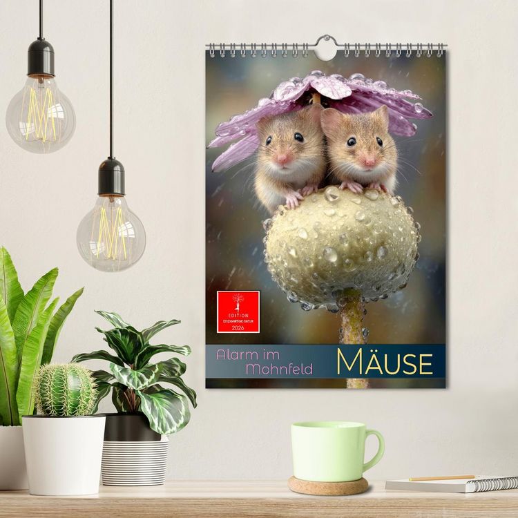 Produktbild: M&auml;use - Alarm im Mohnfeld (Wandkalender 2026 DIN A4 hoch), CALVENDO Monatskalender