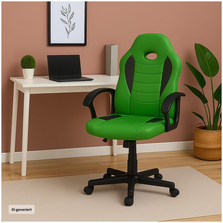 Produktbild: HTI-Living Schreibtischstuhl Junior h&ouml;henverstellbar ergonomischer Drehstuhl Gr&uuml;n