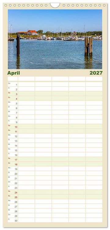 Produktbild: Familienplaner 2027 - Inselliebe Langeoog mit 5 Spalten (Wandkalender, 21 x 45 cm) CALVENDO