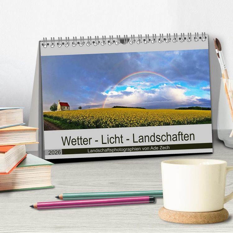Produktbild: Wetter - Licht - Landschaften (Tischkalender 2026 DIN A5 quer), CALVENDO Monatskalender