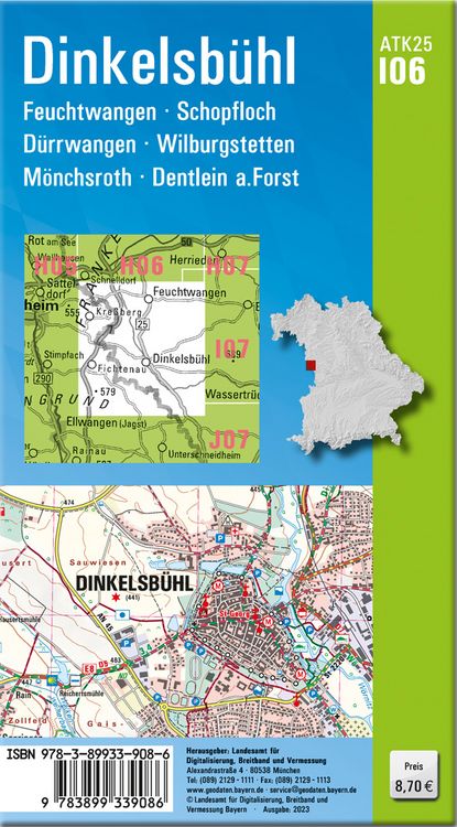 Produktbild: Dinkelsb&uuml;hl 1:25 000