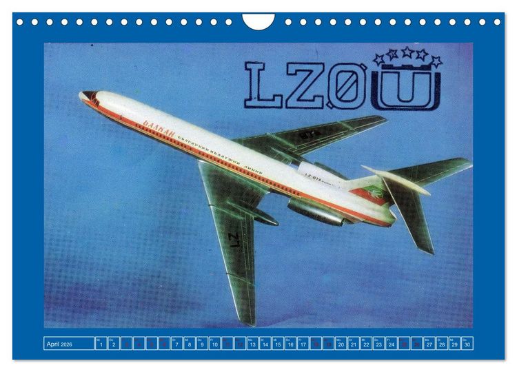 Produktbild: &Uuml;ber den Wolken - Flugzeuge des 20. Jahrhunderts auf Amateurfunkkarten (Wandkalender 2026 DIN A4 quer), CALVENDO Monatskalender