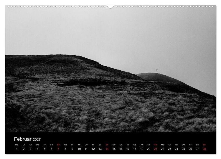 Produktbild: BERGE IN SCHWARZ WEISS (Wandkalender 2027 DIN A2 quer), CALVENDO Monatskalender