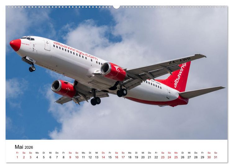 Produktbild: Flieger von Boeing (Wandkalender 2026 DIN A2 quer), CALVENDO Monatskalender