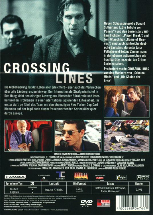 Produktbild: Crossing Lines - Staffel 1 [3 DVDs]