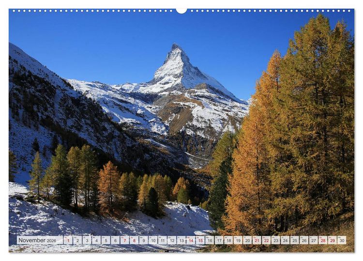 Produktbild: Bergblicke der Schweiz (Wandkalender 2026 DIN A2 quer), CALVENDO Monatskalender