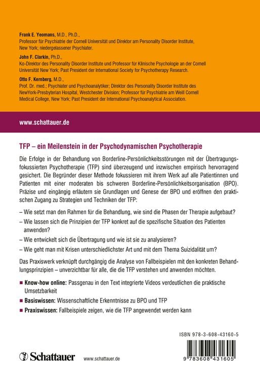 Produktbild: &Uuml;bertragungsfokussierte Psychotherapie f&uuml;r Borderline-Patienten