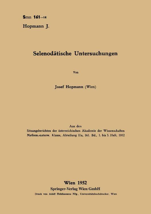 Produktbild: Selenod&auml;tische Untersuchungen