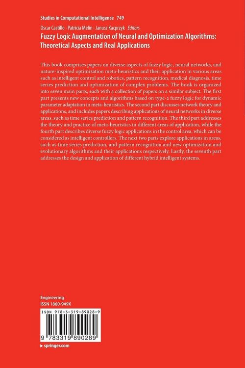 Produktbild: Fuzzy Logic Augmentation of Neural and Optimization Algorithms: Theoretical Aspects and Real Applications