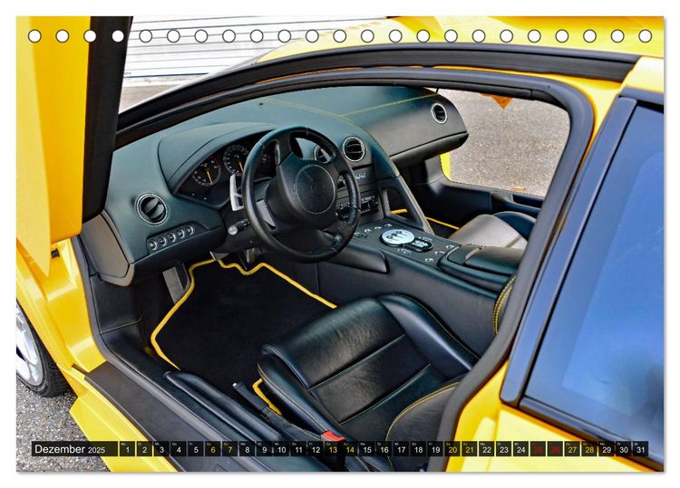 Produktbild: DER GELBE STIER - Lamborghini Murci&eacute;lago (Tischkalender 2025 DIN A5 quer), CALVENDO Monatskalender