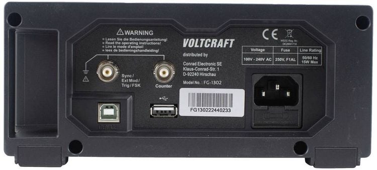 Produktbild: VOLTCRAFT FG-1302 Funktionsgenerator netzbetrieben 1 &micro;Hz - 30MHz 2-Kanal Arbitr&auml;r