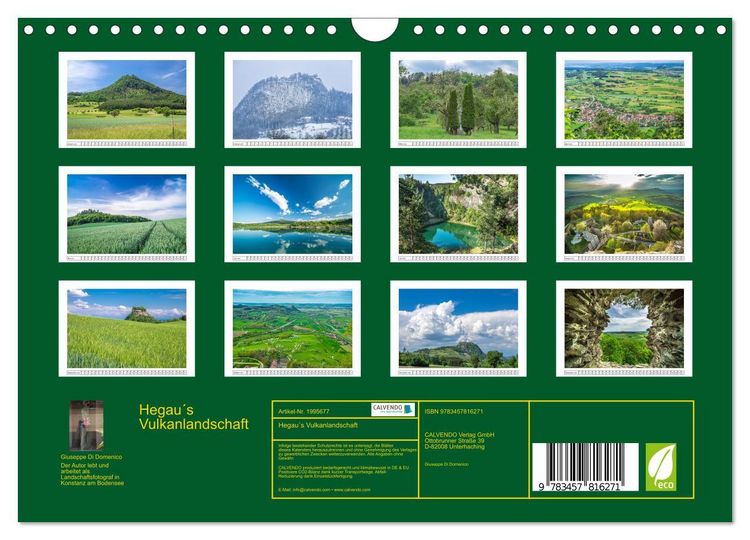 Produktbild: Hegau&acute;s Vulkanlandschaft (Wandkalender 2026 DIN A4 quer), CALVENDO Monatskalender