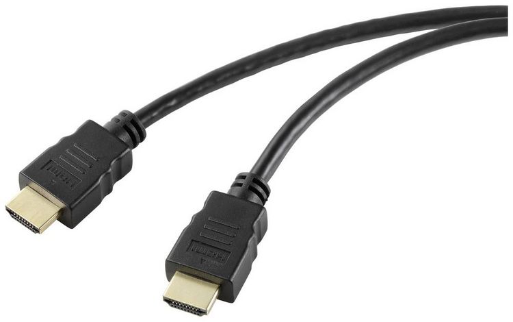Produktbild: SpeaKa Professional HDMI Anschlusskabel HDMI-A Stecker, HDMI-A Stecker 0.50 m Schwarz SP-10481280 8K UHD, PVC-Mantel HDMI-Kabel