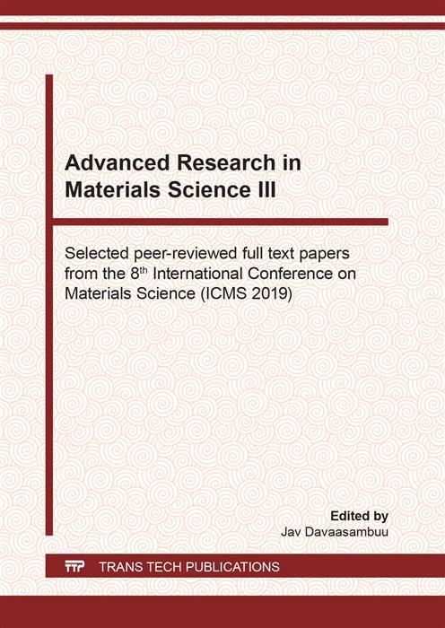 Produktbild: Advanced Research in Materials Science III