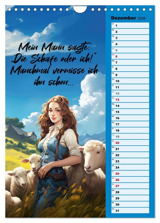 Produktbild: Sch&auml;ferspr&uuml;che (Wandkalender 2026 DIN A4 hoch), CALVENDO Monatskalender