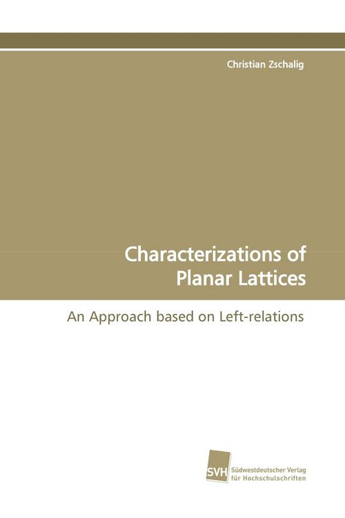 Produktbild: Characterizations of Planar Lattices