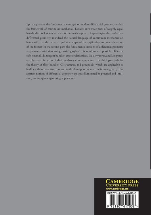 Produktbild: The Geometrical Language of Continuum Mechanics